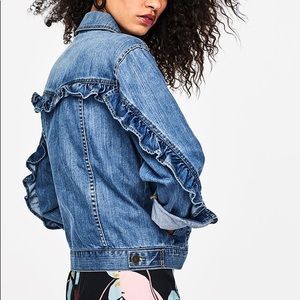 Who what wear ruffle denim jacket